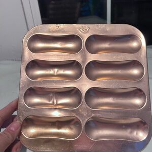 Vintage Tala copper-toned baking mold for eight éclairs. Made in England- used
